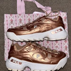 Fila Metallic Bronze Sneakers